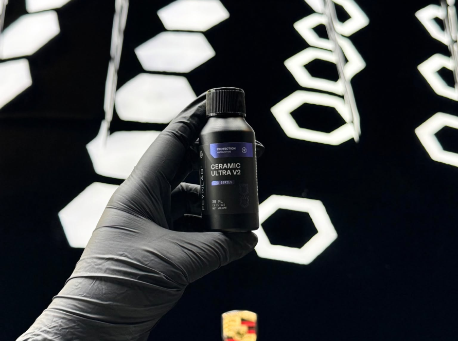 Feynlab Ceramic Ultra V2 being applied to a Porsche at Globowax Malta